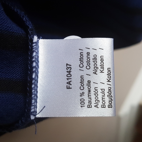 NWT LACOSTE Blue Striped Top Size S - Picture 5 of 5